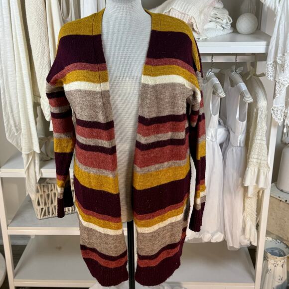 Time & Tru size Large, XL  fall tunic length open cardigan office layering #4262 - Picture 2 of 9